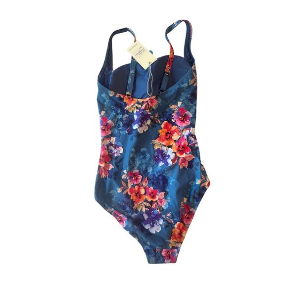 NEW w TAGS Johnny Was Women's SUMMER DAYS RUCHED ONE PIECE Floral Small - Picture 5 of 12